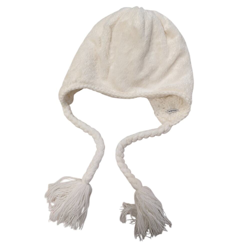Burton Chloe Earflap Stout White Pom-Pom Snow Hat - Picture 3 of 4